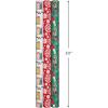 Hallmark Christmas Wrapping Paper with Cutlines on Reverse (3 Rolls: 120 Sq. Ft. Total) Winter City Scene, Rustic Snowflakes on Red, Nutcrackers with Foliage(Winter City Scene  Rustic Snowflakes on Red  Nutcrackers with Foliage)