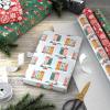 Hallmark Christmas Wrapping Paper with Cutlines on Reverse (3 Rolls: 120 Sq. Ft. Total) Winter City Scene, Rustic Snowflakes on Red, Nutcrackers with Foliage(Winter City Scene  Rustic Snowflakes on Red  Nutcrackers with Foliage)