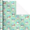 Hallmark Christmas Wrapping Paper with Cutlines on Reverse (3 Rolls: 120 Sq. Ft. Total) Winter City Scene, Rustic Snowflakes on Red, Nutcrackers with Foliage(Storybook Critters  Snowmen  Green and Blue Plaid)