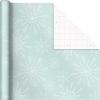 Hallmark Christmas Wrapping Paper with Cutlines on Reverse (3 Rolls: 120 Sq. Ft. Total) Winter City Scene, Rustic Snowflakes on Red, Nutcrackers with Foliage(Pink  Mint  Gold  Reindeer  Christmas Trees  Snowflakes)