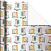 Hallmark Christmas Wrapping Paper with Cutlines on Reverse (3 Rolls: 120 Sq. Ft. Total) Winter City Scene, Rustic Snowflakes on Red, Nutcrackers with Foliage(Winter City Scene  Rustic Snowflakes on Red  Nutcrackers with Foliage)