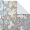 Hallmark Christmas Wrapping Paper with Cutlines on Reverse (3 Rolls: 120 Sq. Ft. Total) Winter City Scene, Rustic Snowflakes on Red, Nutcrackers with Foliage(Teal and Silver  Elegant Woodland with Deer  Holographic Pinecones)