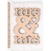 Hallmark Signature Wedding Card for Lesbian Couple (Wood Mrs. And Mrs.)