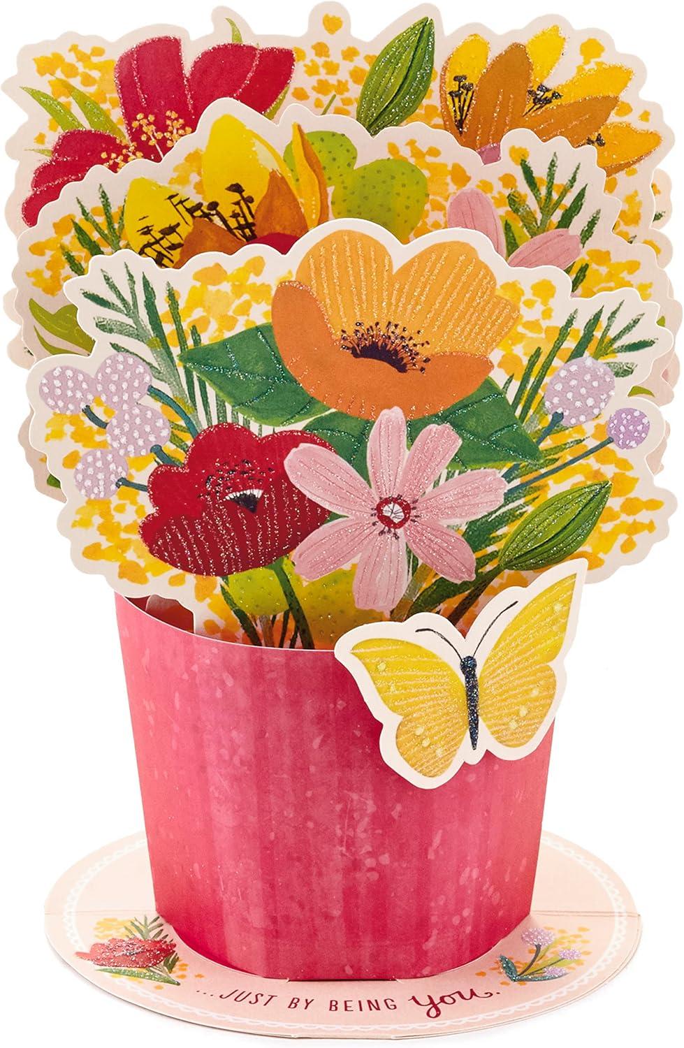 imageHallmark Pop Up Mothers Day Card or Birthday Card for Women Her Grandma Sister Daughter Friend Flower BouquetPop Up Displayable Bouquet