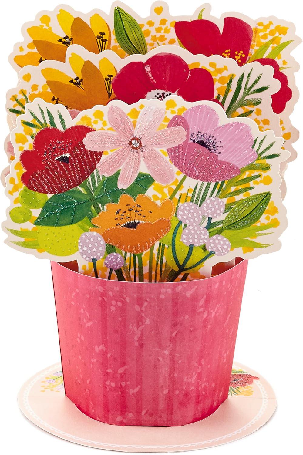 imageHallmark Pop Up Mothers Day Card or Birthday Card for Women Her Grandma Sister Daughter Friend Flower BouquetPop Up Displayable Bouquet