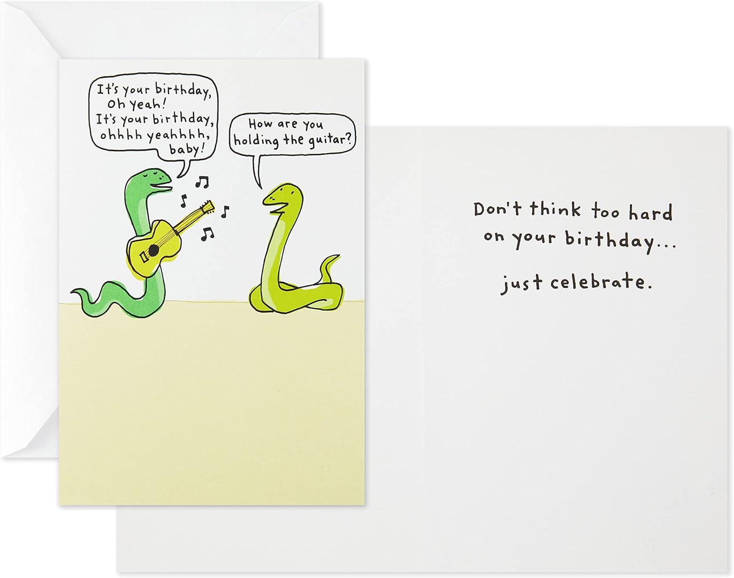 imageHallmark Shoebox Funny Birthday Card Too Old for TikTokCats Dont Care Dont Think Too Hard