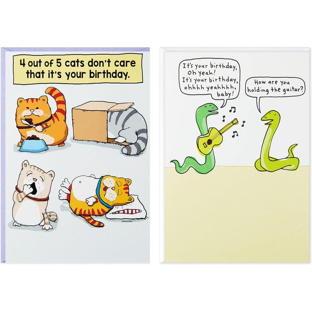 imageHallmark Shoebox Funny Birthday Card Too Old for TikTokCats Dont Care Dont Think Too Hard