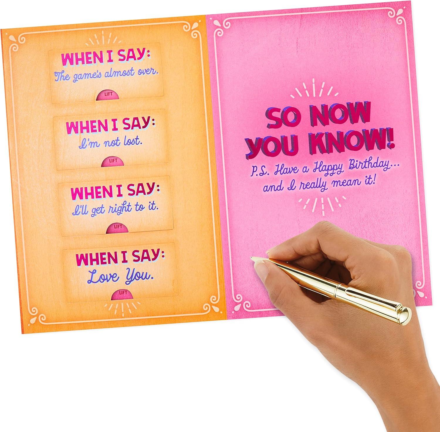 imageHallmark Funny Birthday Card for Wife Really Mean It