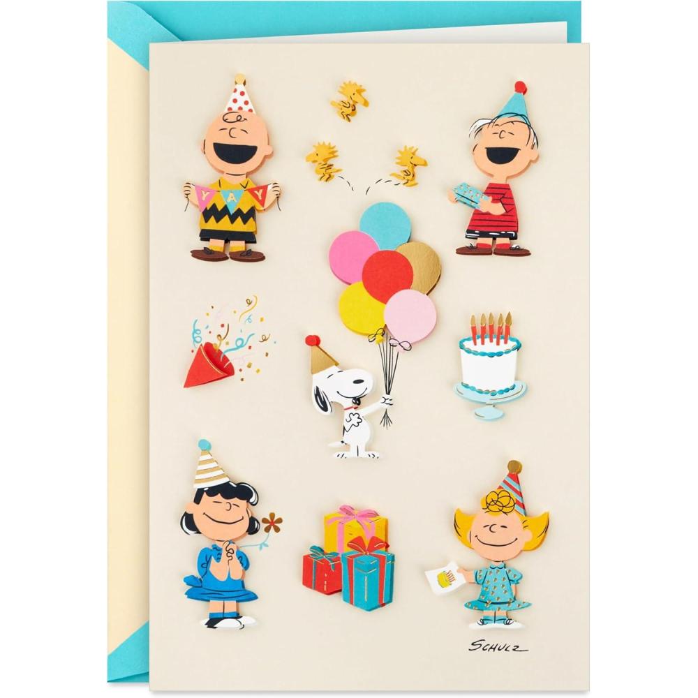 imageHallmark Signature Peanuts Birthday Card Charlie Brown and FriendsCharlie Brown and Friends