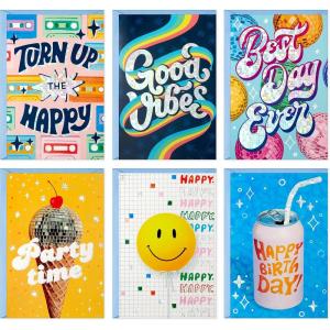 Hallmark Birthday Cards Assortment, Vintage (36 Cards with Envelopes)