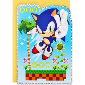 Hallmark SEGA Sonic the Hedgehog Birthday Card for Kids, Teens, Video Gamers