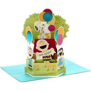 Hallmark Signature Peanuts Birthday Card (Charlie Brown and Friends)(Pop Up  Snoopy  Charlie Brown  Day Filled with Fun)