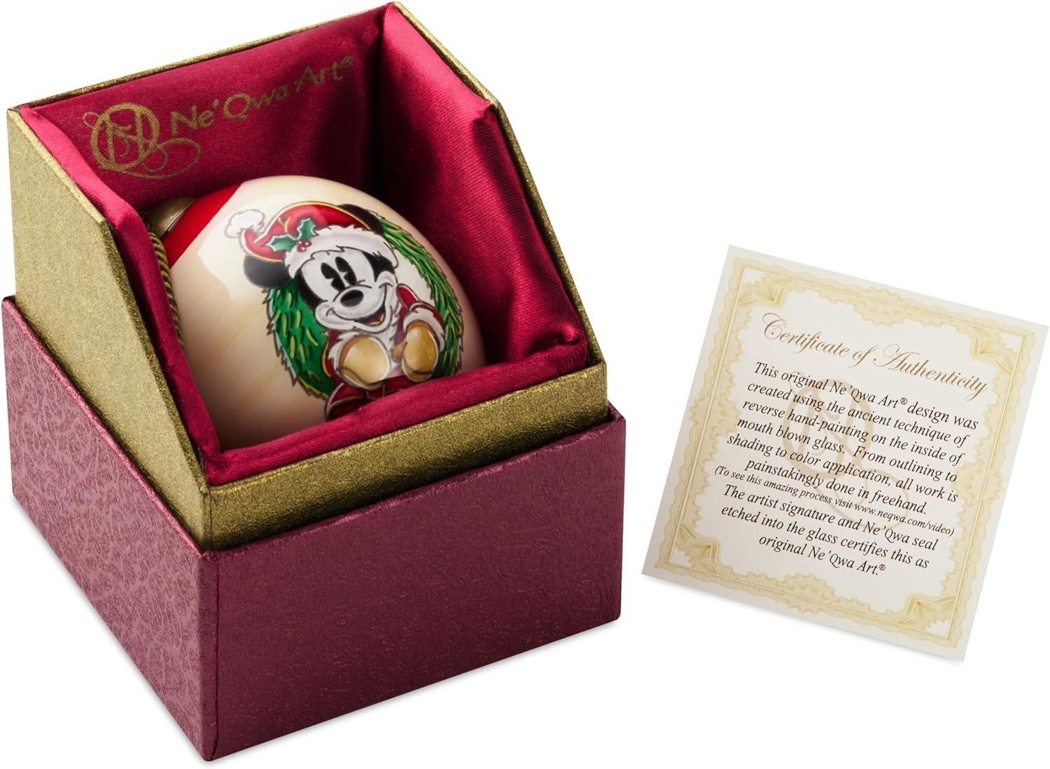 imageHallmark Disney Mickey Mouse Holding Ornament Christmas OrnamentHand Painted Glass