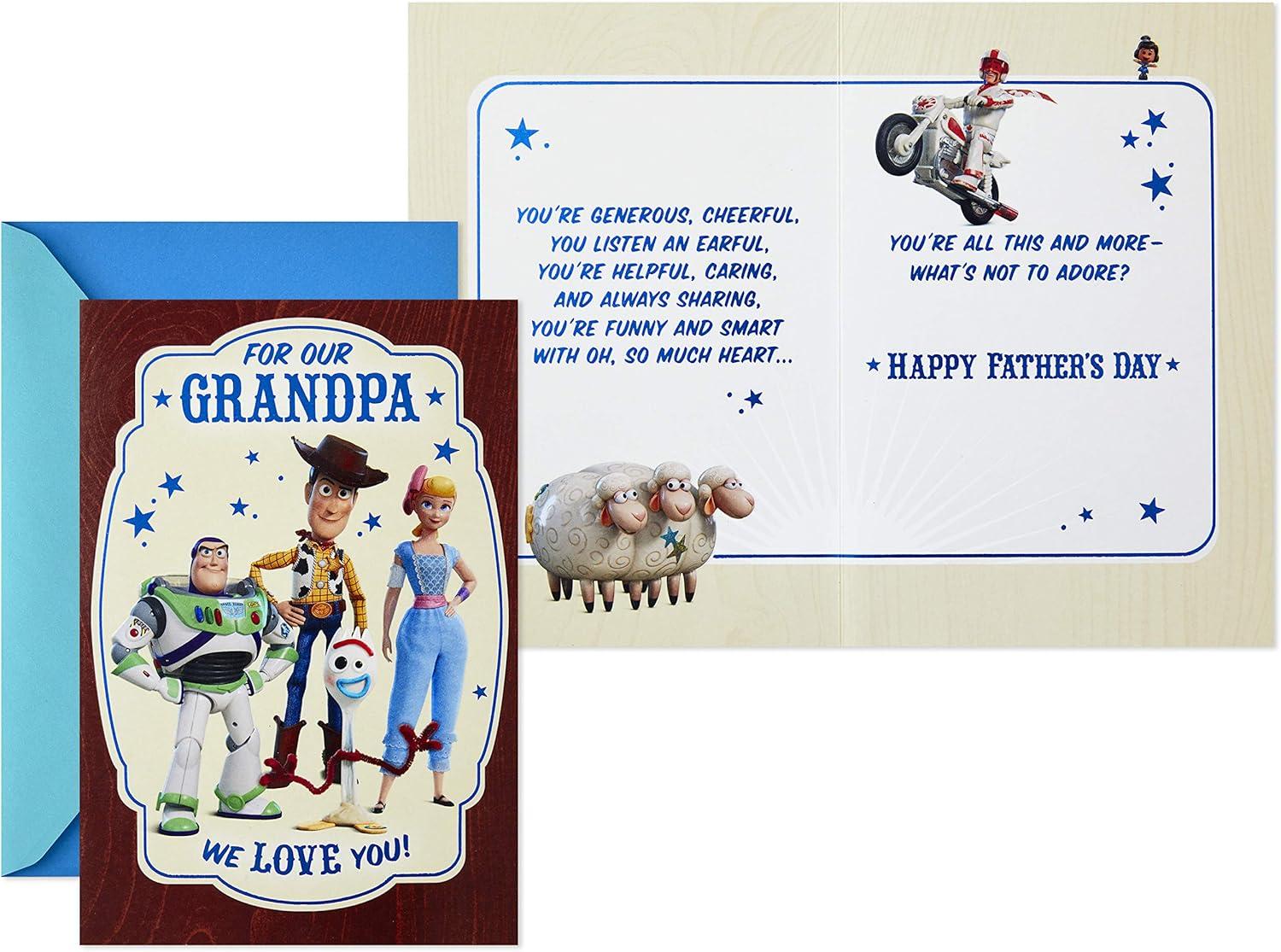 imageHallmark Fathers Day Card for Grandpa Mickey Mouse World of Love and Experience 599FFW9465Grandpa So Much Heart Toy Story