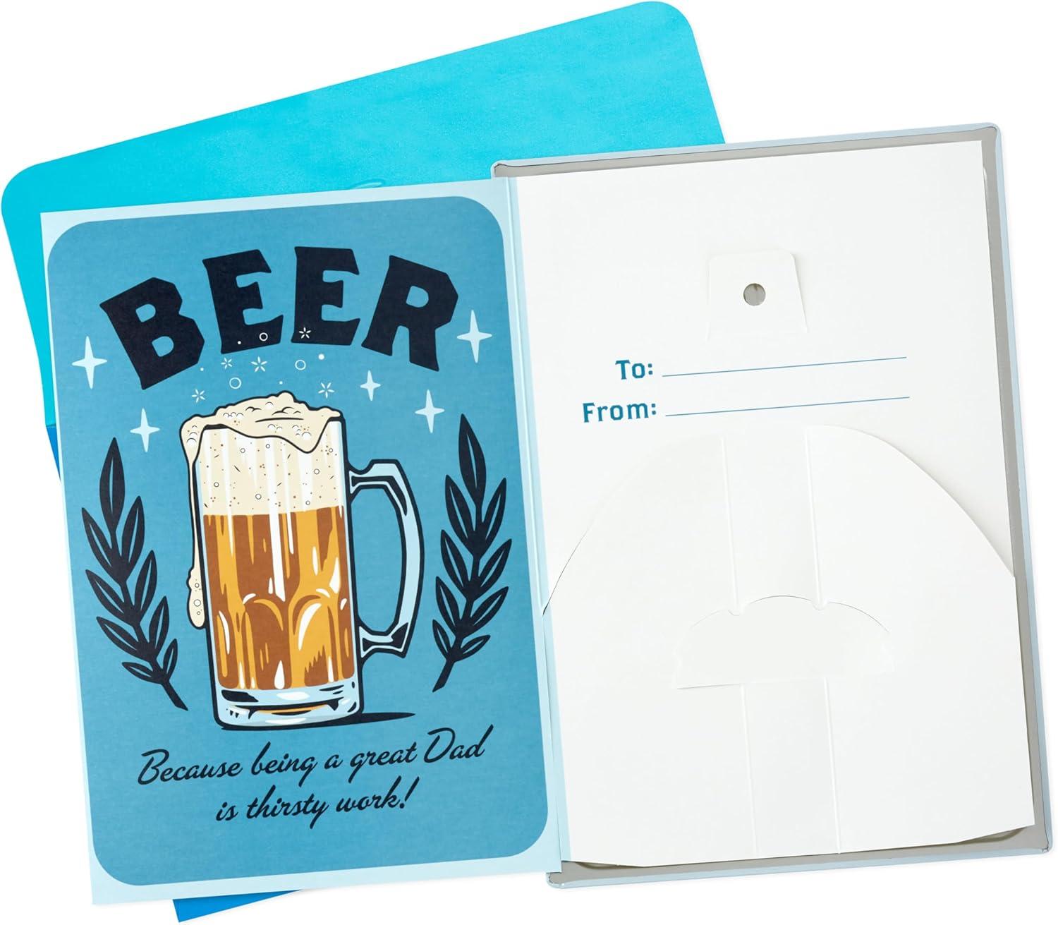 imageHallmark Fathers Day Card with Removable Tin Sign BeerBeer Removable Tin Sign