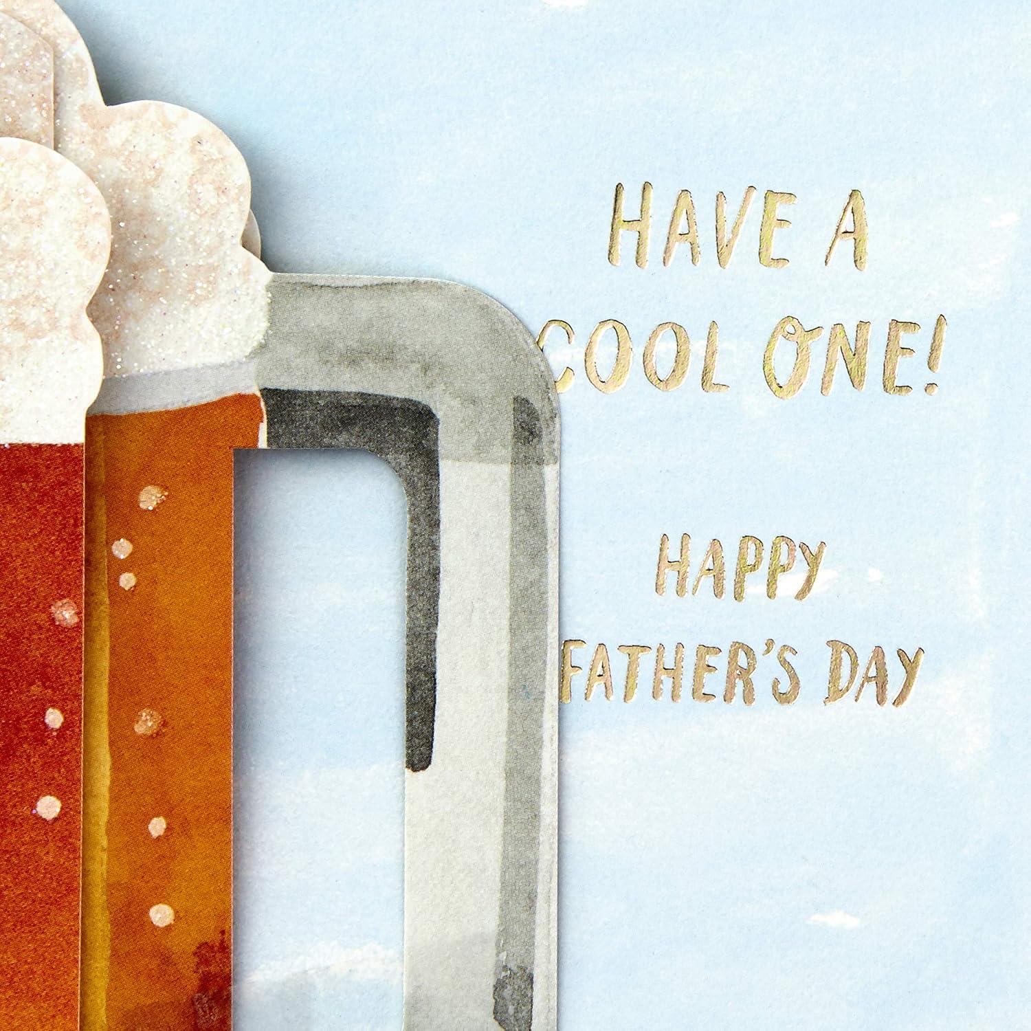 imageHallmark Fathers Day Card with Removable Tin Sign BeerPop Up Beer