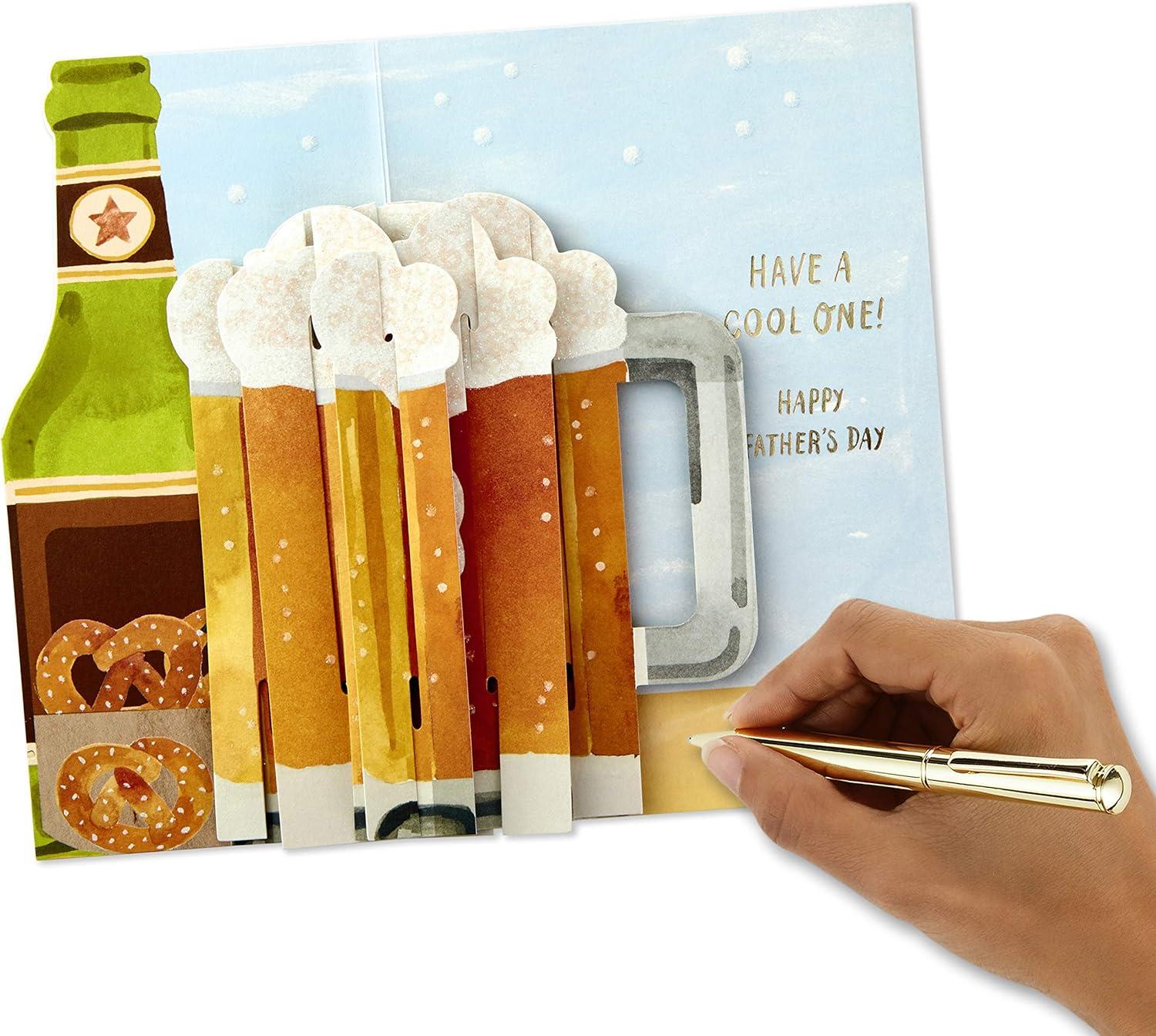 imageHallmark Fathers Day Card with Removable Tin Sign BeerPop Up Beer