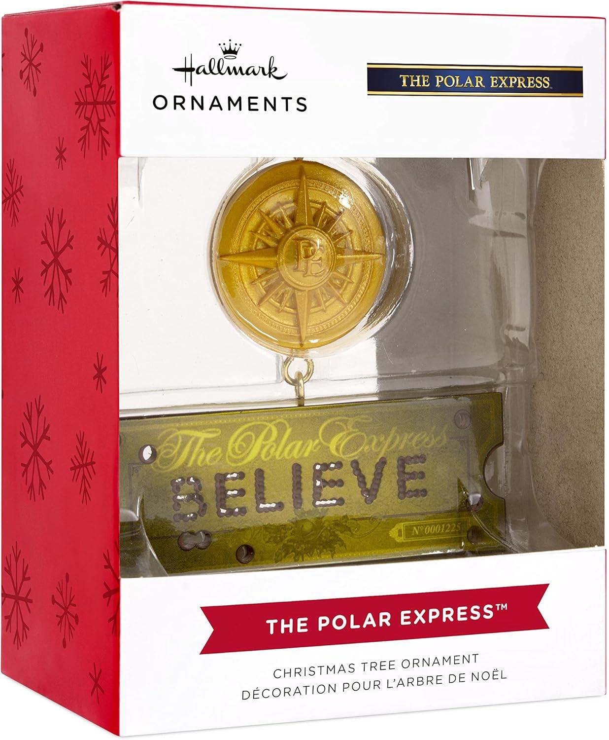 imageHallmark Frosty The Snowman with Presents Christmas OrnamentTrain Ticket and Compass