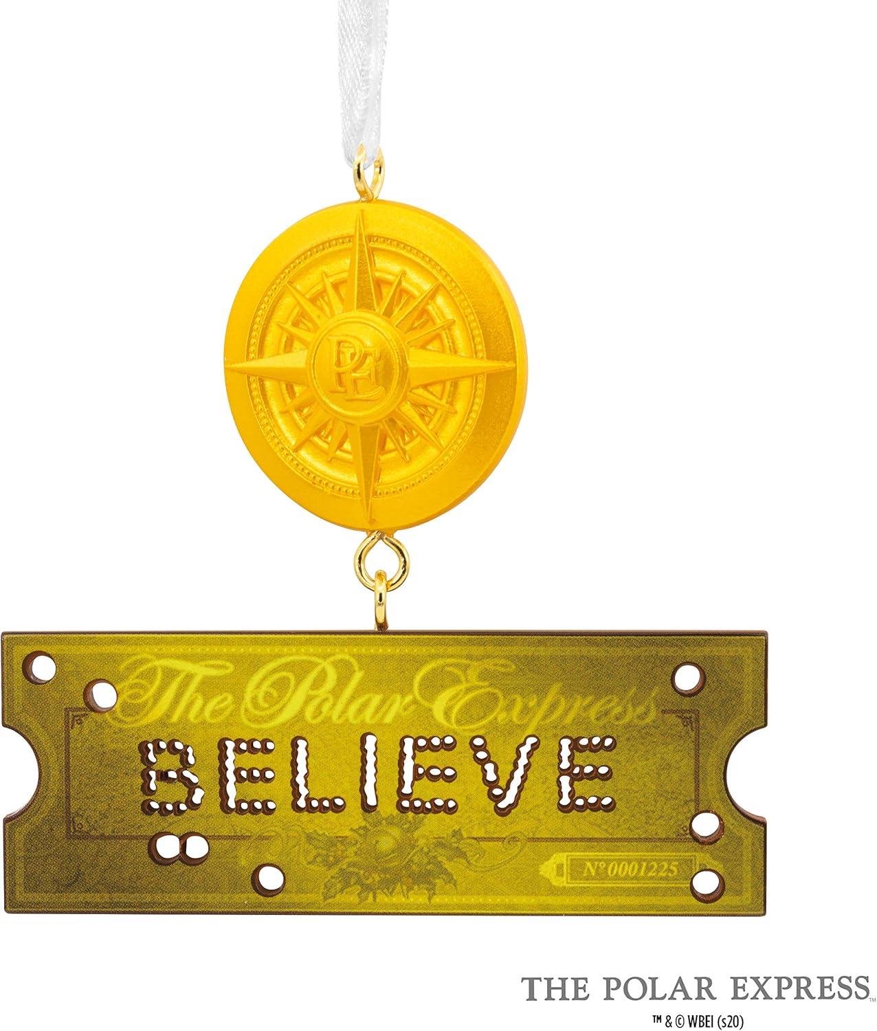 imageHallmark Frosty The Snowman with Presents Christmas OrnamentTrain Ticket and Compass