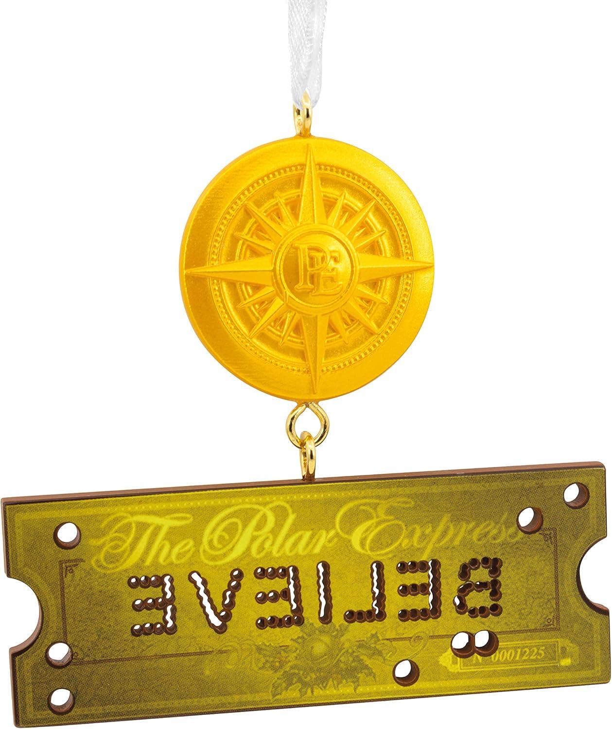 imageHallmark Frosty The Snowman with Presents Christmas OrnamentTrain Ticket and Compass