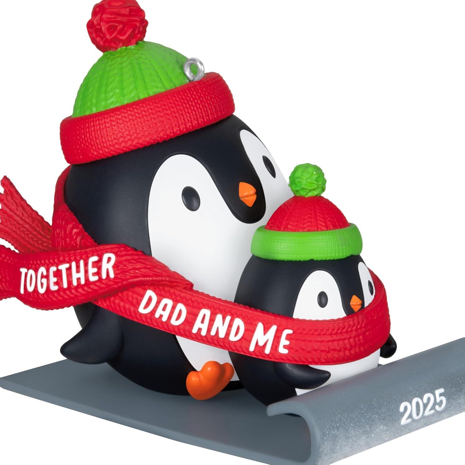 imageHallmark Keepsake Christmas Ornament 2024 Grandson Snowboarding Snowman 2024 Family Gifts2025 Dad  Me Penguins