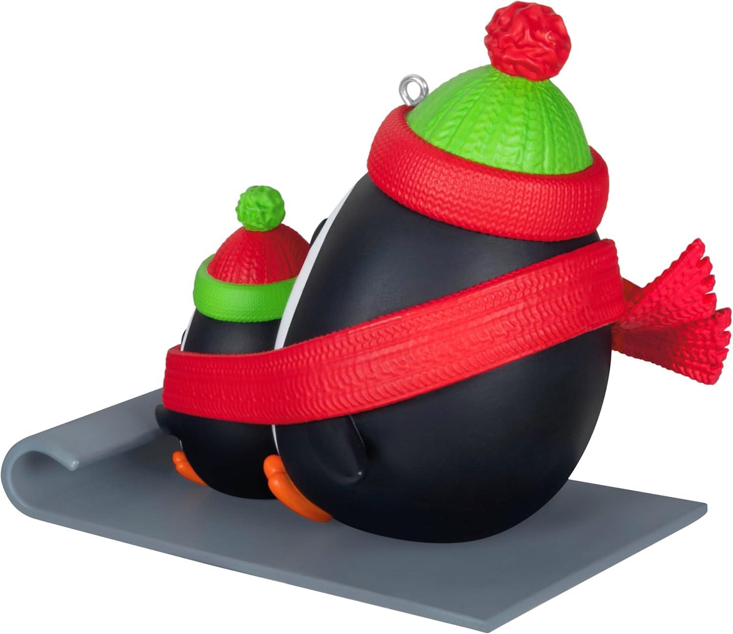 imageHallmark Keepsake Christmas Ornament 2024 Grandson Snowboarding Snowman 2024 Family Gifts2025 Dad  Me Penguins