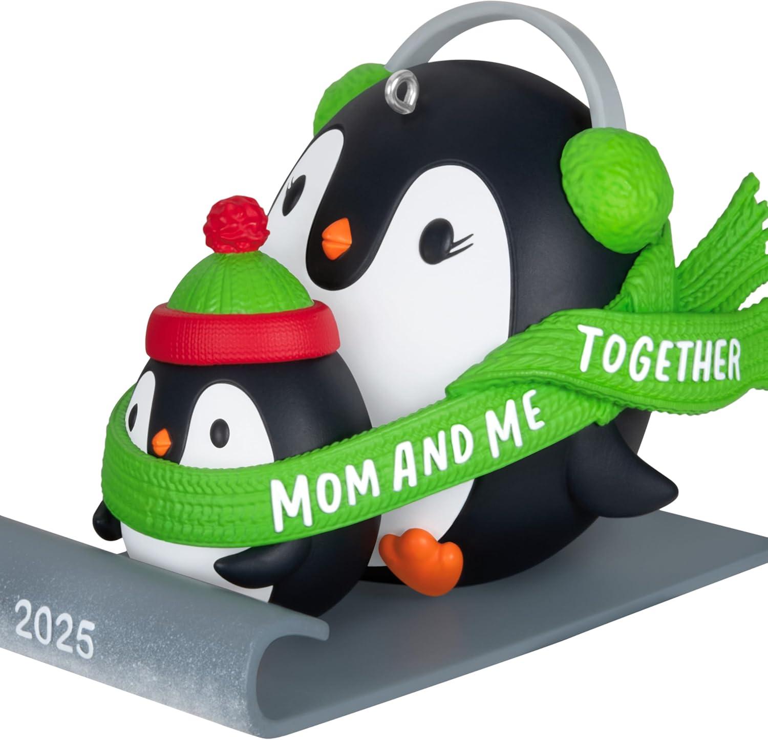 imageHallmark Keepsake Christmas Ornament 2024 Grandson Snowboarding Snowman 2024 Family Gifts2025 Mom  Me Penguins