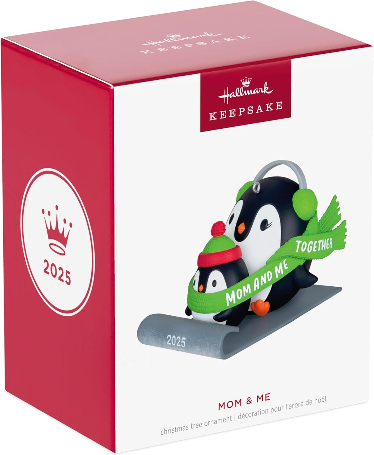 imageHallmark Keepsake Christmas Ornament 2024 Grandson Snowboarding Snowman 2024 Family Gifts2025 Mom  Me Penguins