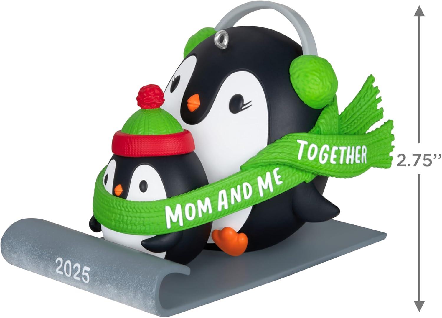 imageHallmark Keepsake Christmas Ornament 2024 Grandson Snowboarding Snowman 2024 Family Gifts2025 Mom  Me Penguins