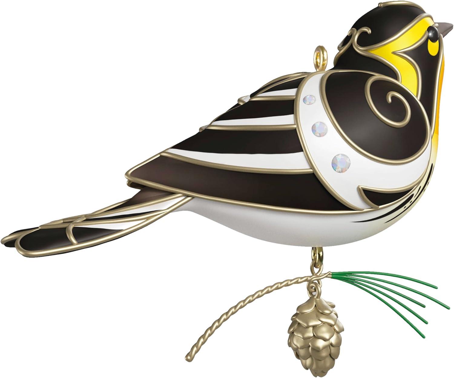 imageHallmark Keepsake Christmas Ornament 2024 The Beauty of Birds VioletGreen Swallow Gift for HerBlackburnian Warbler