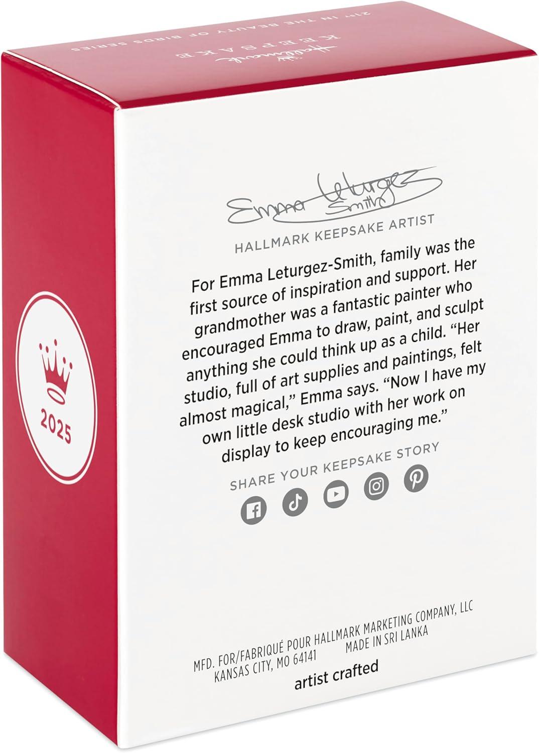 imageHallmark Keepsake Christmas Ornament 2024 The Beauty of Birds VioletGreen Swallow Gift for HerBlackburnian Warbler