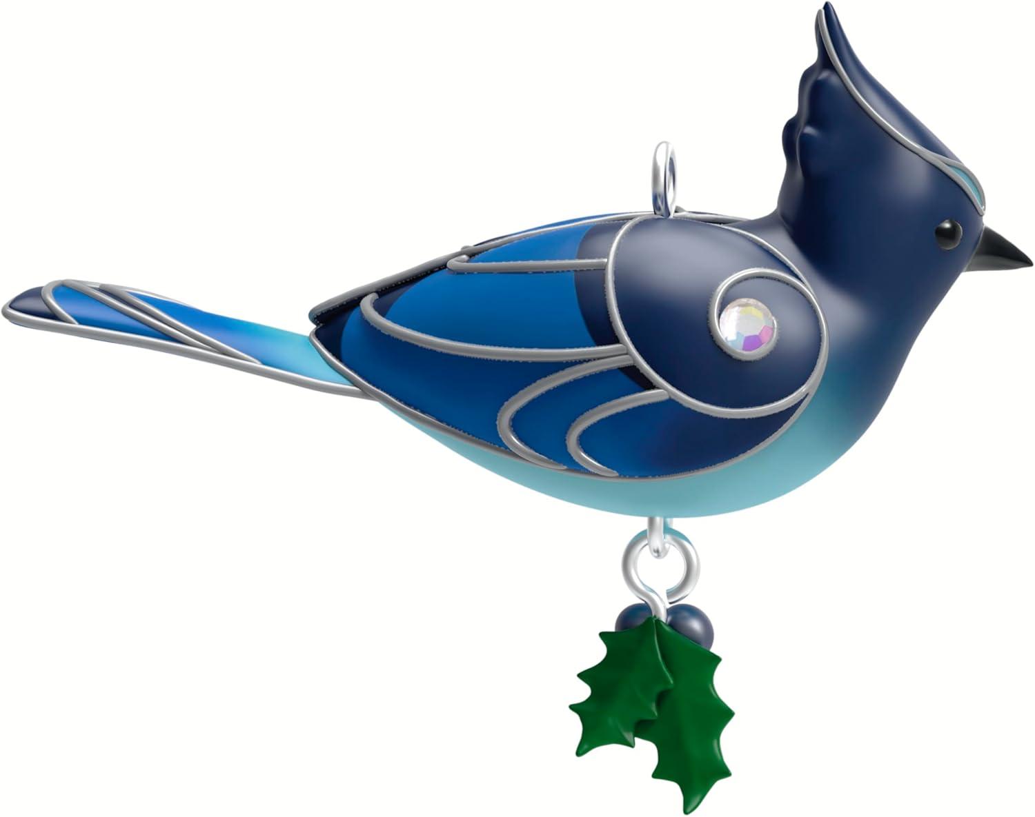 imageHallmark Keepsake Christmas Ornament 2024 The Beauty of Birds VioletGreen Swallow Gift for HerMini Stellers Jay