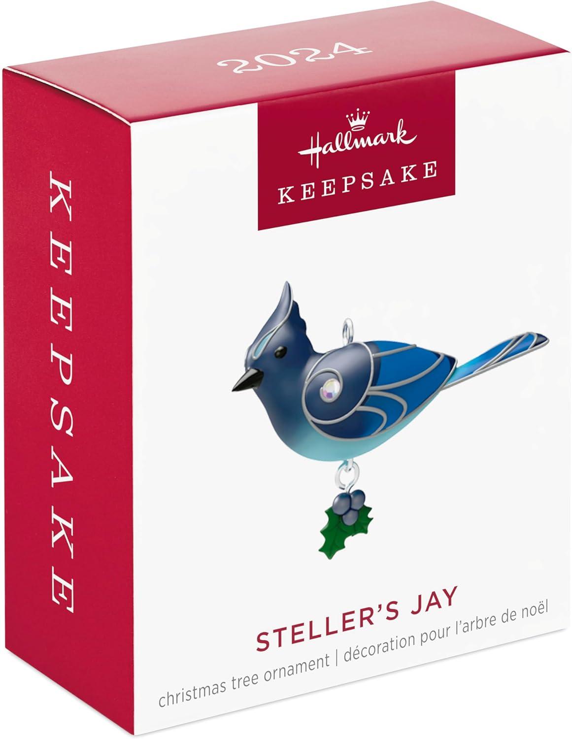 imageHallmark Keepsake Christmas Ornament 2024 The Beauty of Birds VioletGreen Swallow Gift for HerMini Stellers Jay