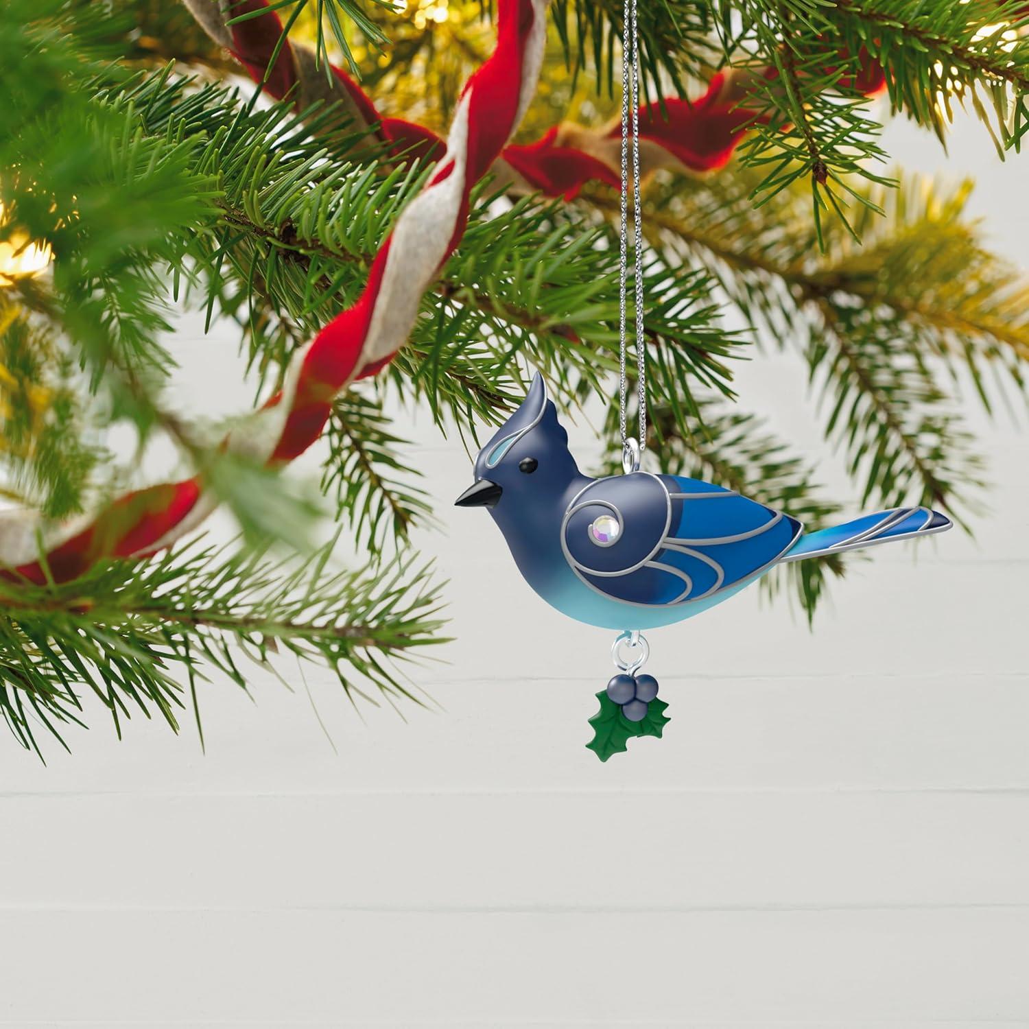imageHallmark Keepsake Christmas Ornament 2024 The Beauty of Birds VioletGreen Swallow Gift for HerMini Stellers Jay