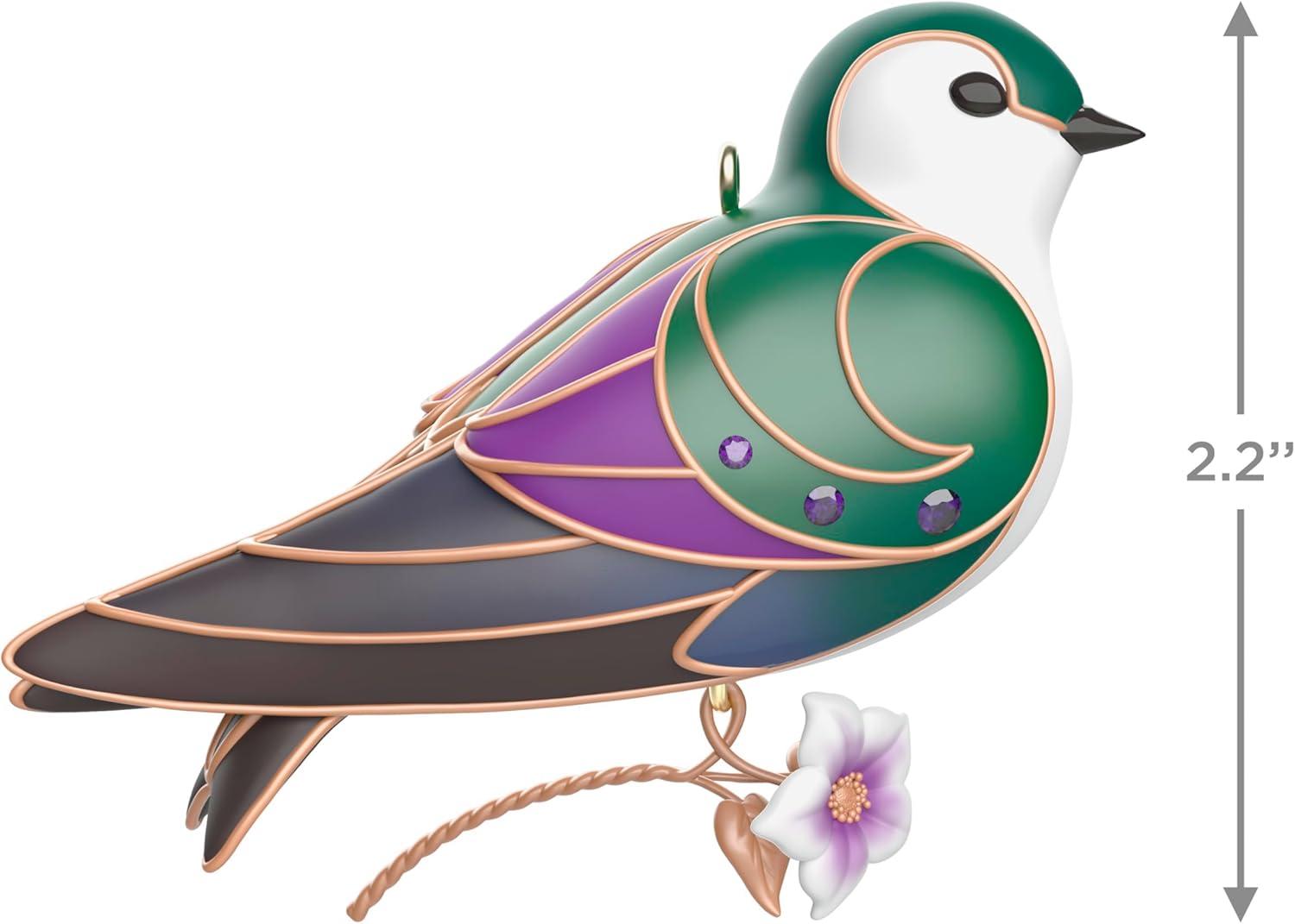 imageHallmark Keepsake Christmas Ornament 2024 The Beauty of Birds VioletGreen Swallow Gift for HerVioletGreen Swallow