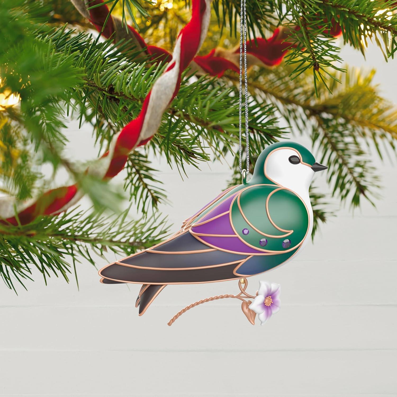 imageHallmark Keepsake Christmas Ornament 2024 The Beauty of Birds VioletGreen Swallow Gift for HerVioletGreen Swallow