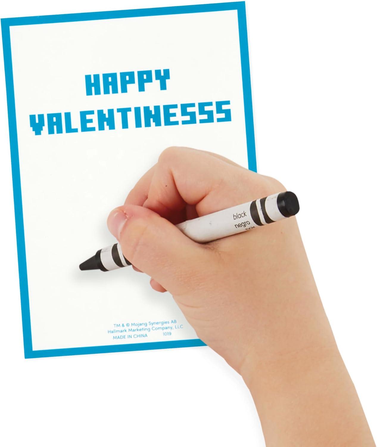 imageHallmark Minecraft Valentines Day Cards and Stickers for Kids School 24 Classroom Valentines with Envelopes