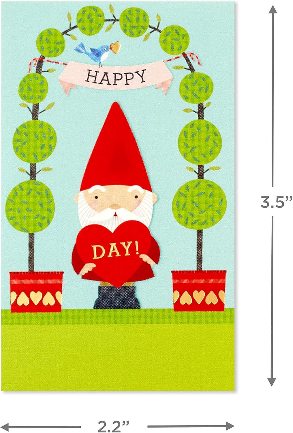 imageHallmark Mini Valentines Day Cards and Stickers for Kids School Dogs 32 Classroom Valentines with EnvelopesGnomes Folded Mini Valentines