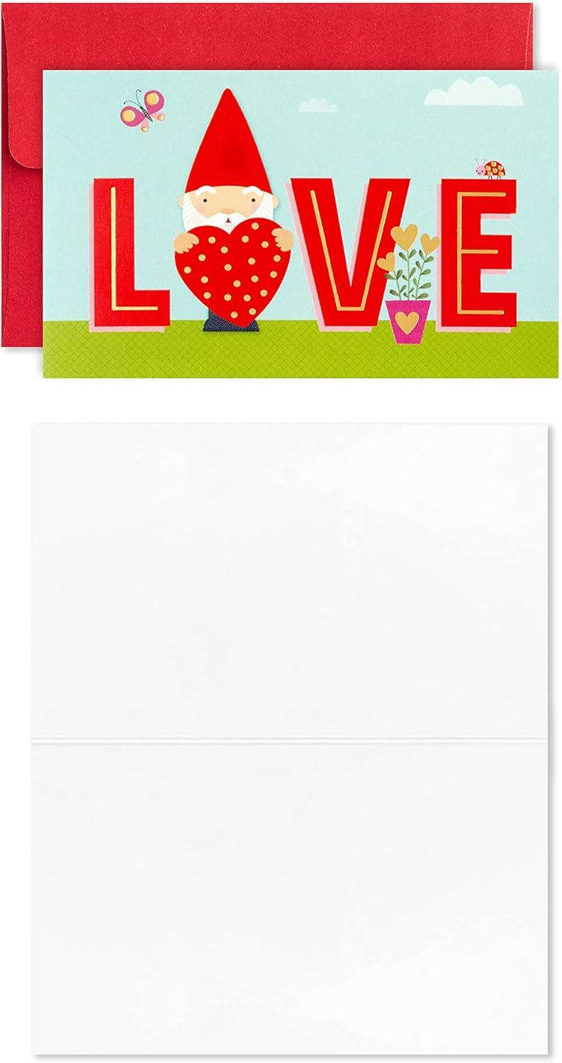 imageHallmark Mini Valentines Day Cards and Stickers for Kids School Dogs 32 Classroom Valentines with EnvelopesGnomes Folded Mini Valentines