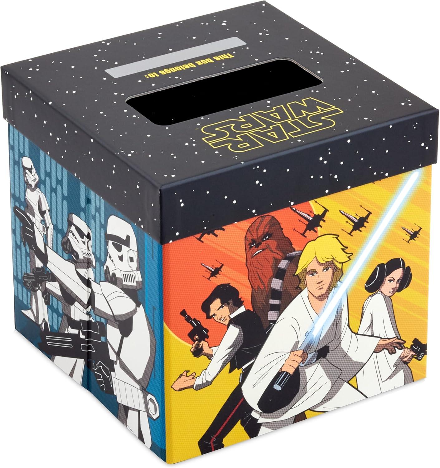 imageHallmark Minions Valentines Day Cards and Mailbox for Kids School Classroom Exchange 1 Box 32 Valentine Cards 35 Stickers 1 Teacher CardStar Wars Light and Music Box