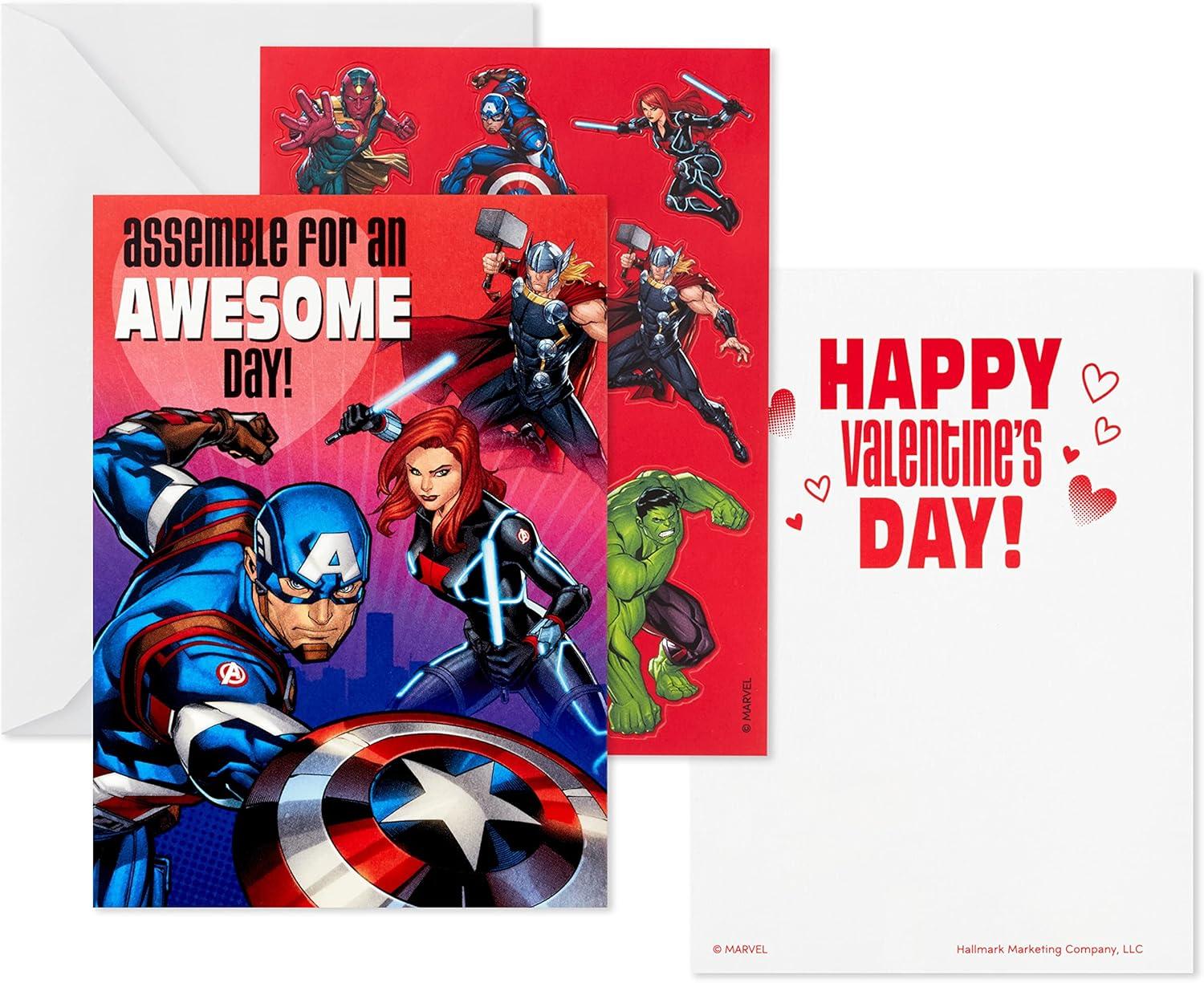 imageHallmark Peppa Pig Valentines Day Cards and Stickers for Kids School 24 Classroom Valentines with EnvelopesAvengers Valentines with Stickers