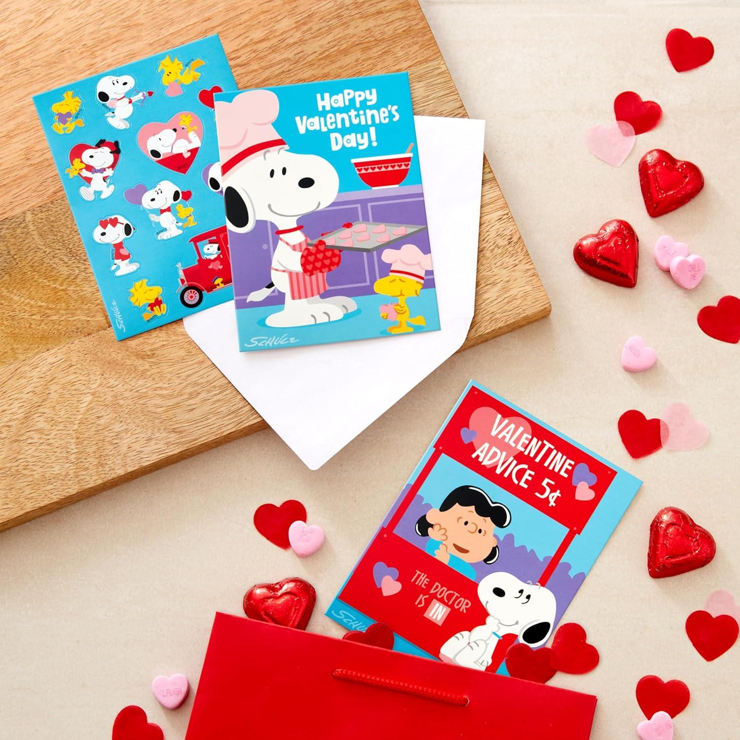 imageHallmark Peppa Pig Valentines Day Cards and Stickers for Kids School 24 Classroom Valentines with EnvelopesPeanuts Valentines with Stickers