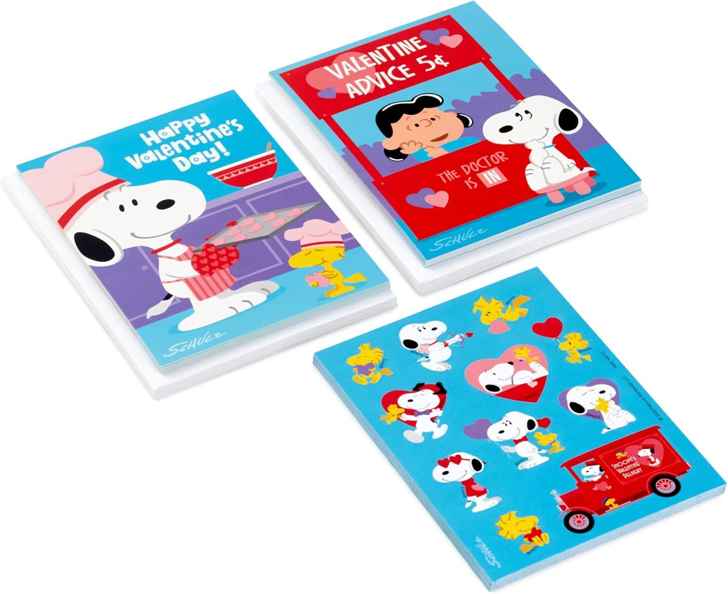 imageHallmark Peppa Pig Valentines Day Cards and Stickers for Kids School 24 Classroom Valentines with EnvelopesPeanuts Valentines with Stickers