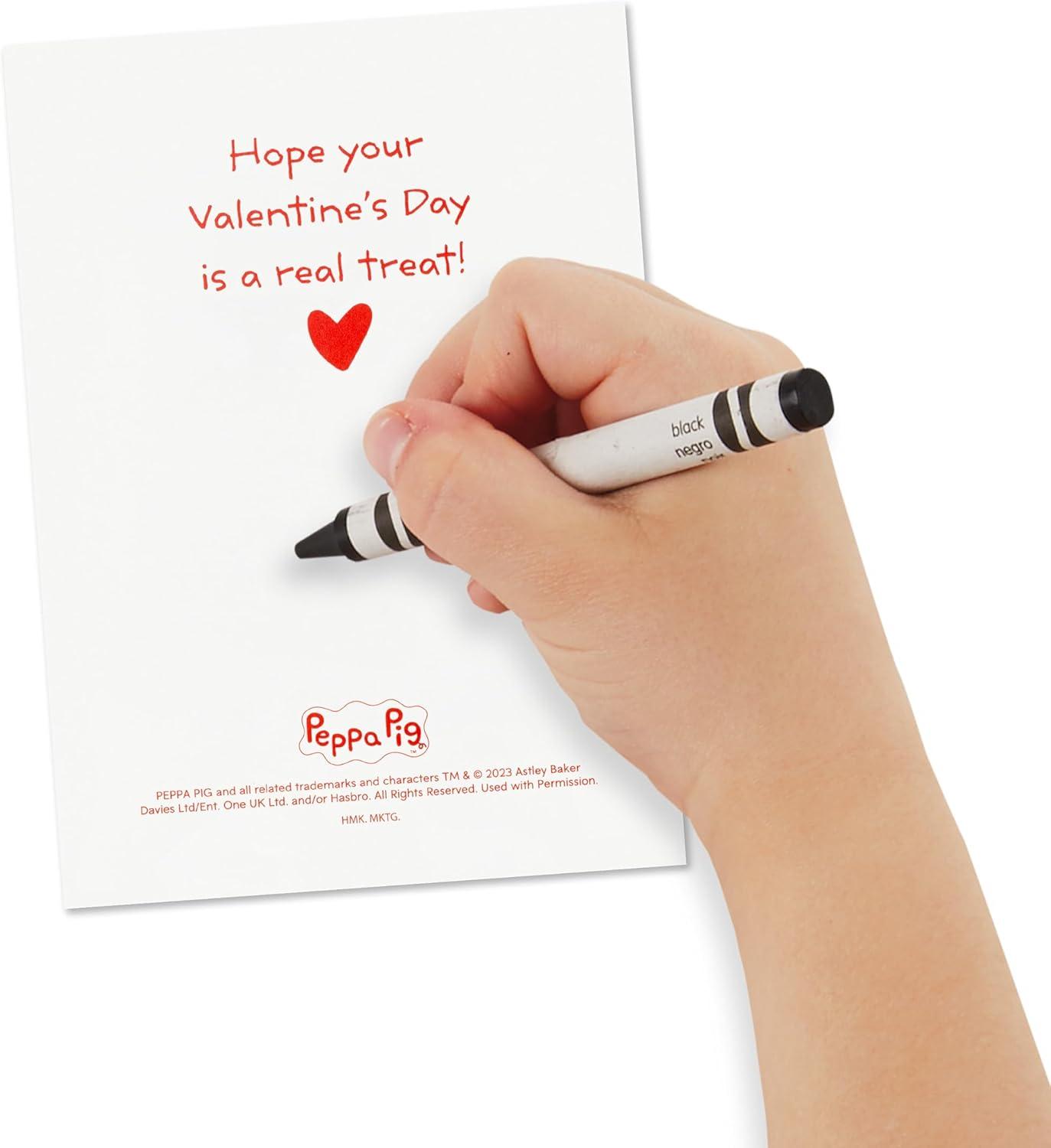 imageHallmark Peppa Pig Valentines Day Cards and Stickers for Kids School 24 Classroom Valentines with EnvelopesPeppa Pig Valentines with Stickers