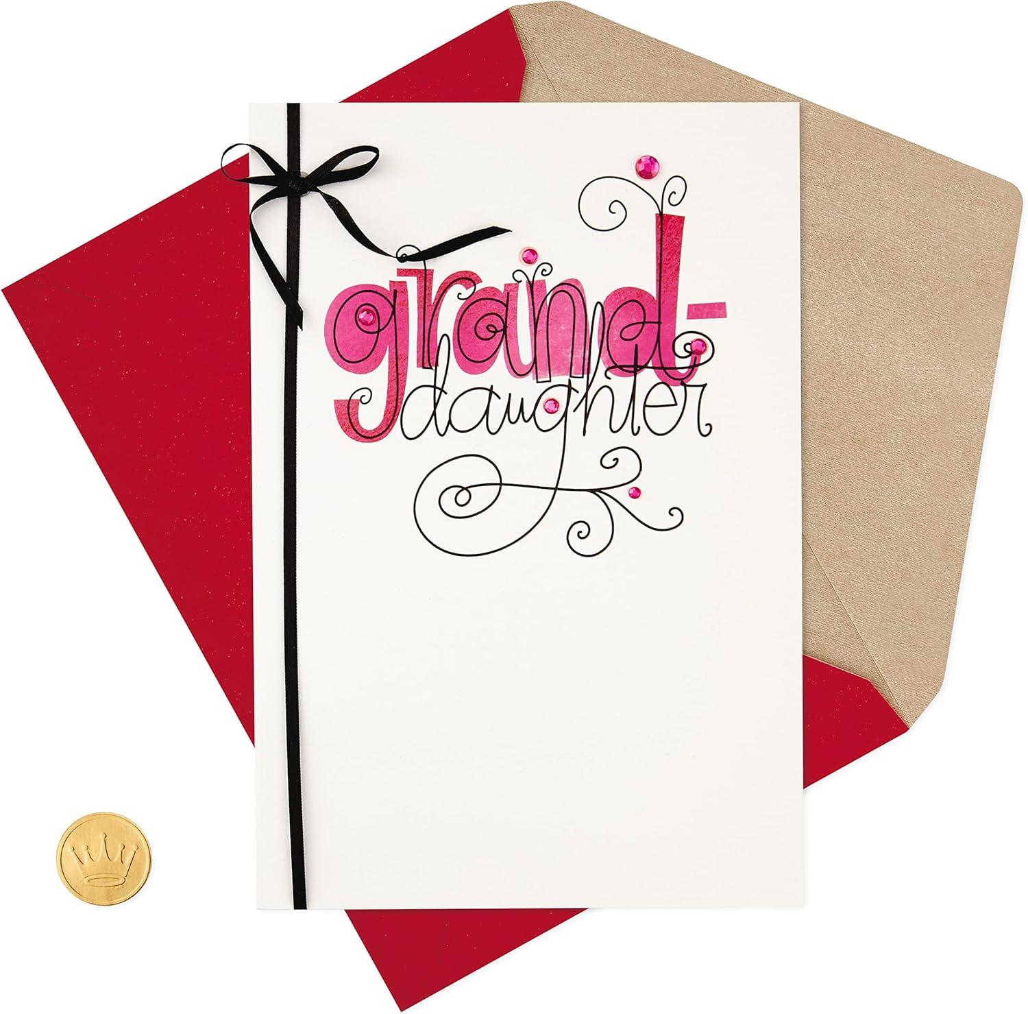 imageHallmark Valentines Day Card for Granddaughter Curly Lettering