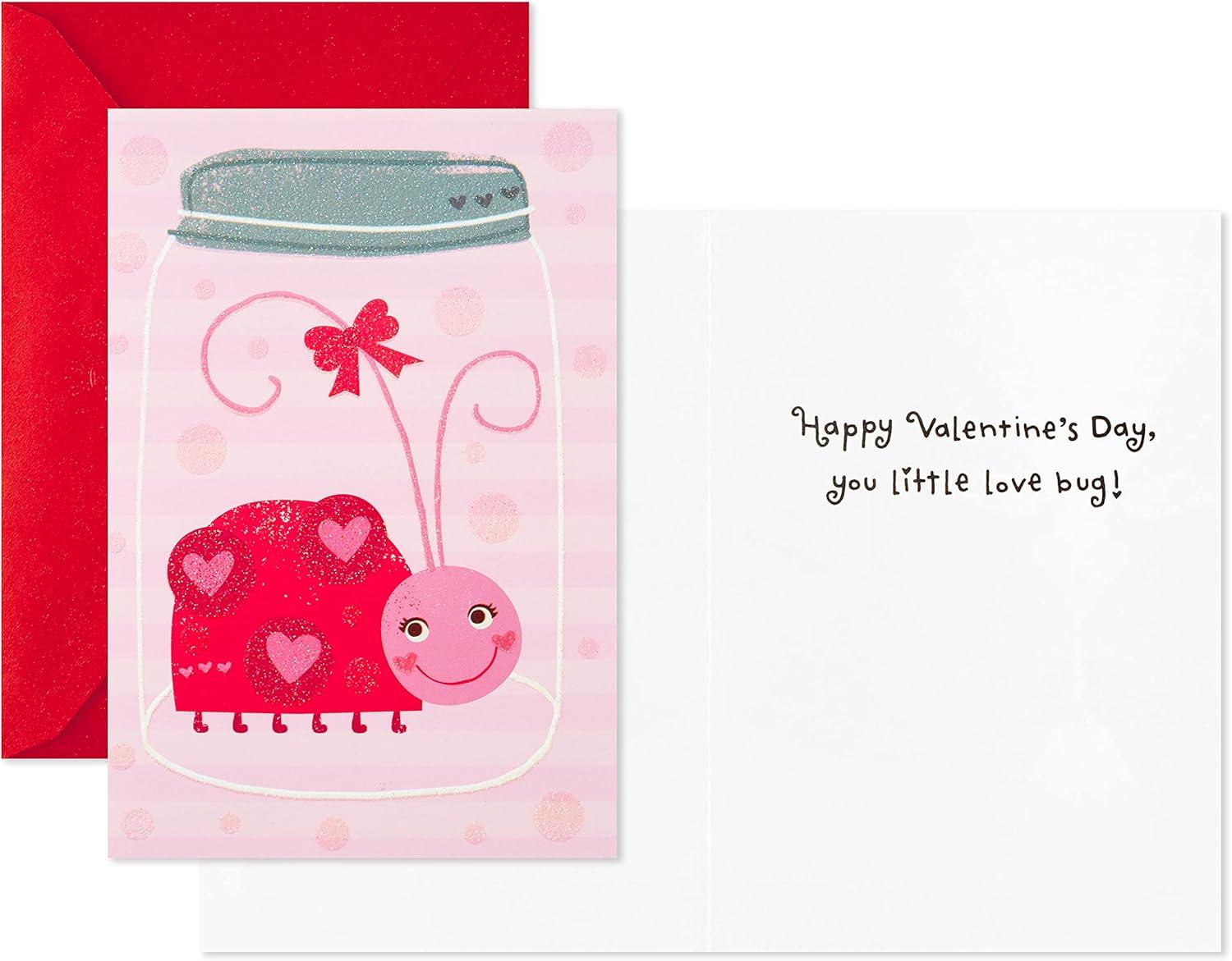 imageHallmark Valentines Day Cards Assortment Puppy and Kitten 6 Valentines Day Cards with EnvelopesLadybug and Spider