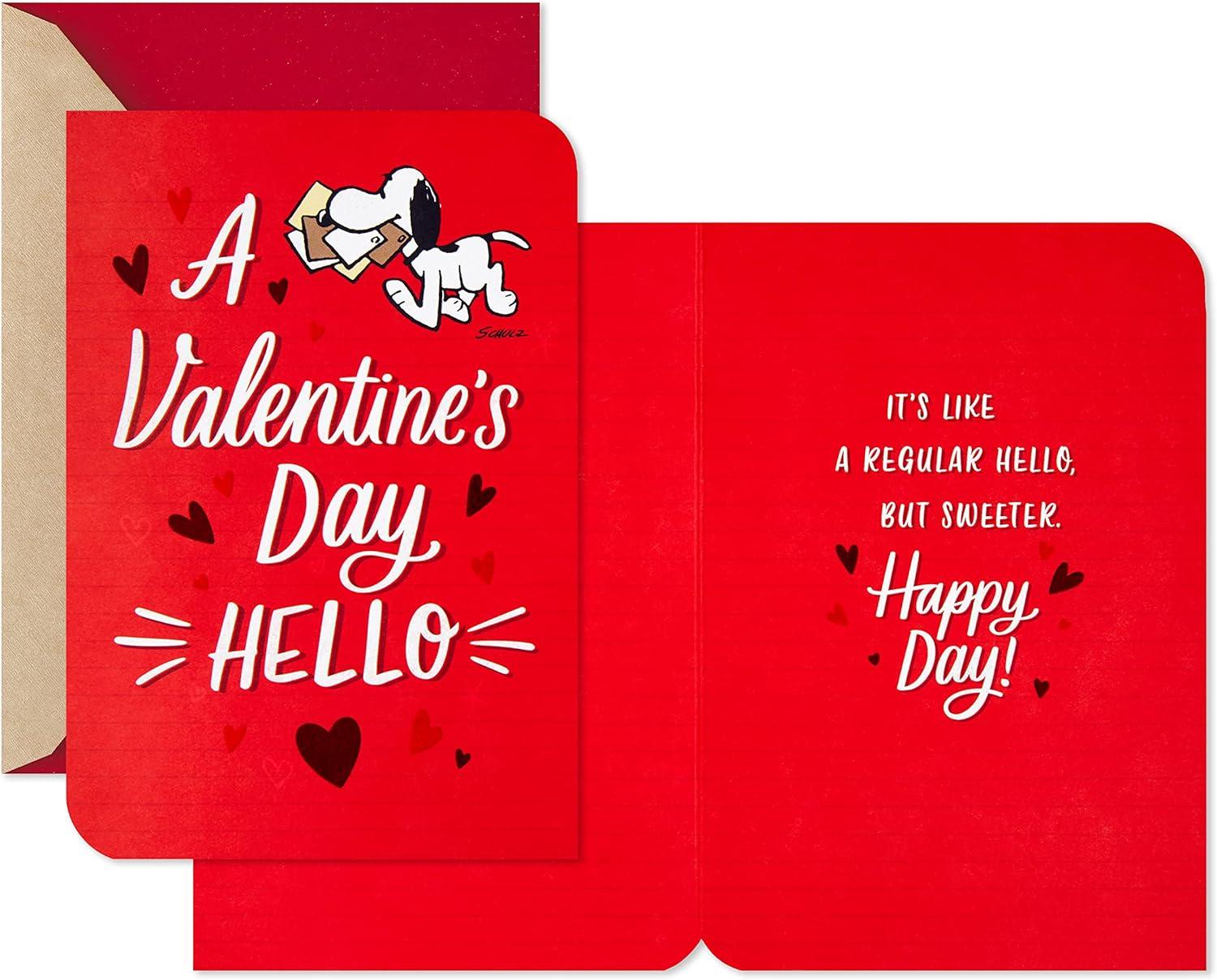 imageHallmark Valentines Day Cards Assortment Puppy and Kitten 6 Valentines Day Cards with EnvelopesPeanuts Card Assortment