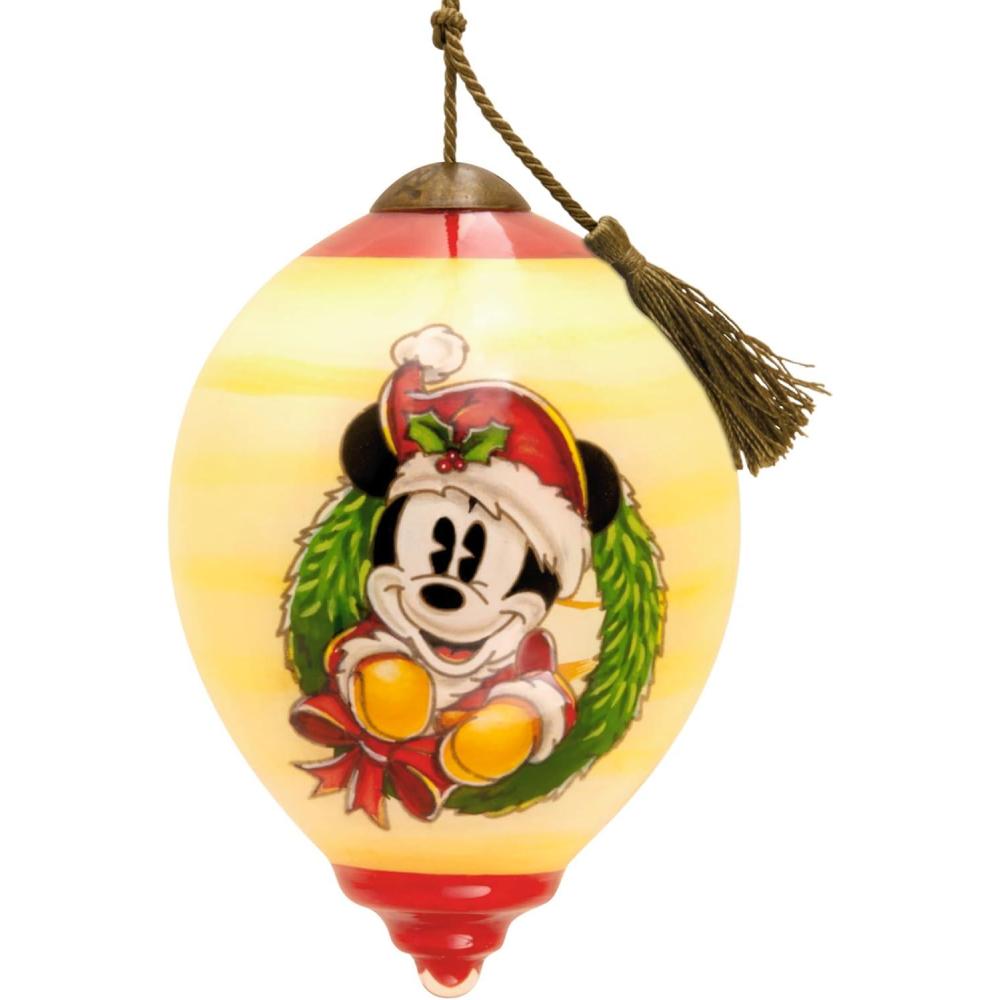 imageHallmark Disney Mickey Mouse Holding Ornament Christmas OrnamentHand Painted Glass