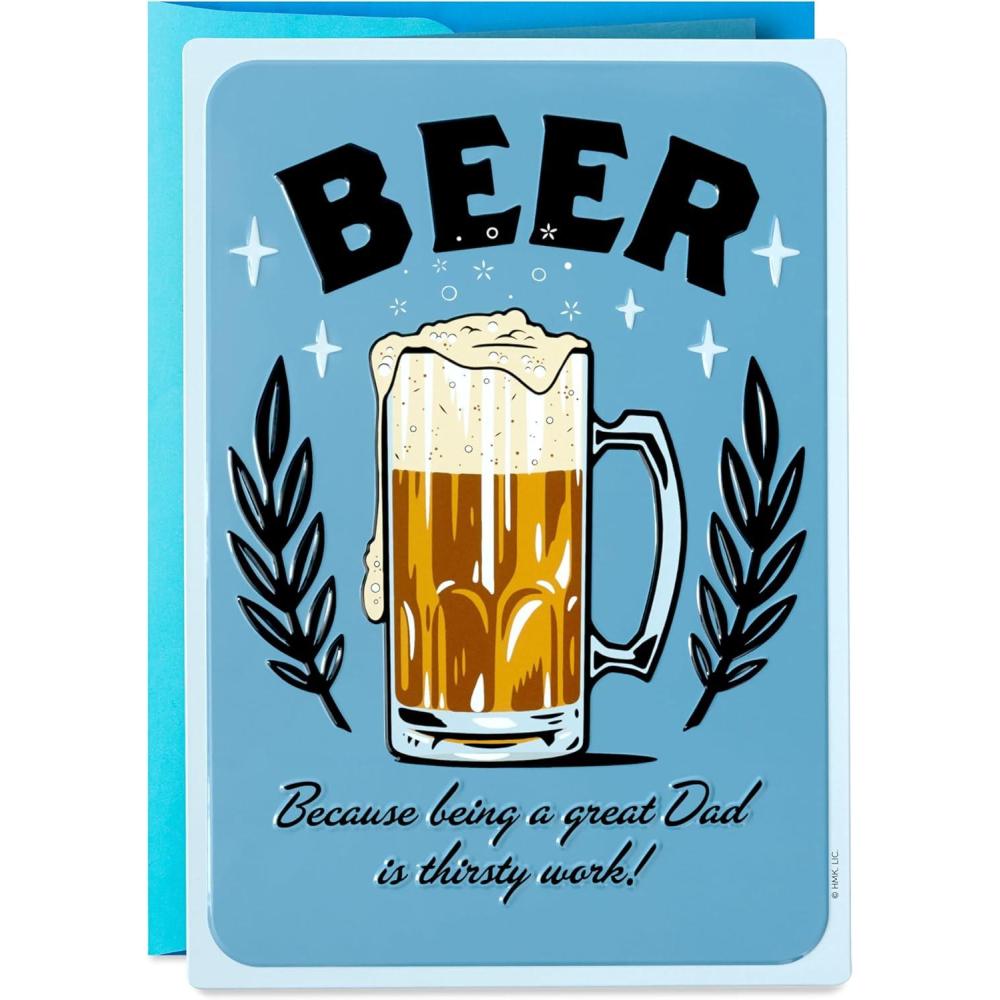 imageHallmark Fathers Day Card with Removable Tin Sign BeerBeer Removable Tin Sign