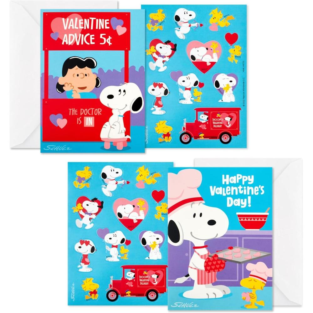 imageHallmark Peppa Pig Valentines Day Cards and Stickers for Kids School 24 Classroom Valentines with EnvelopesPeanuts Valentines with Stickers